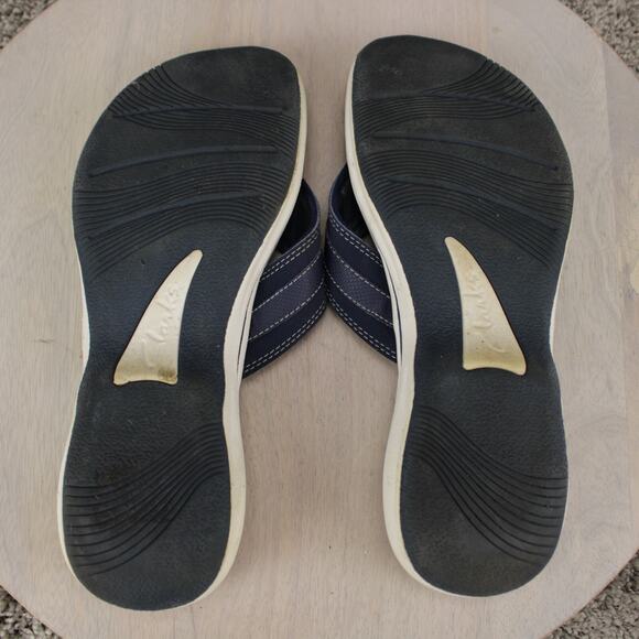 Clarks Sport Sandals Adjustable Outdoor Womens 9 Navy Blue Shoes - Picture 7 of 9